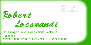 robert locsmandi business card
